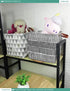 FANKANG Square Nursery Hamper Storage Bins - Foldable Canvas Laundry Basket with Waterproof Coating
