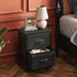 WLIVE Night Stand, Small Dresser with 2 Fabric Drawers, Black Bedside Table and Closet Organizer