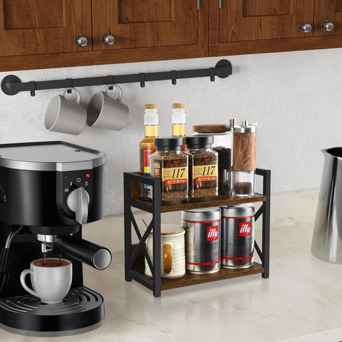 Countertop Counter Shelf,2 YINMIT Shelf Organizer,Coffee Bar Accessories,Spice Rack,Coffee Tier Coffee Organizer