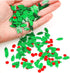 Werich 45g 1.6OZ 1200Pcs Holly Berries Confetti | Glitter Confetti Sprinkles for Xmas party Table Scatters Decoration |