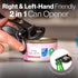 Lantana Smooth Edge Can Opener with Bottle Cap Lifter - Manual Safety Tin Opener - Black/Stainless Steel