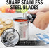 Zulay Kitchen Heavy Duty Stainless Steel Can Opener, Manual with Large Bottle Opener, Rust Proof, Smooth Edge, Easy