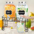 1 Parties-Set 2,Drink Gallon Glass Drink Dispensers For of Dispenser with Fruit Infuser & Stand,Juice or Beverage