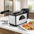 OVENTE Electric Deep Fryer, 2 Liter Capacity, 1500 Watt with Viewing Window, Odor Filter, and Removable Frying Basket