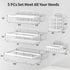Shower Caddy 5 Pack, Bathroom Organizer Rack for Inside Shower, Adhesive Shelf, Shampoo Holder