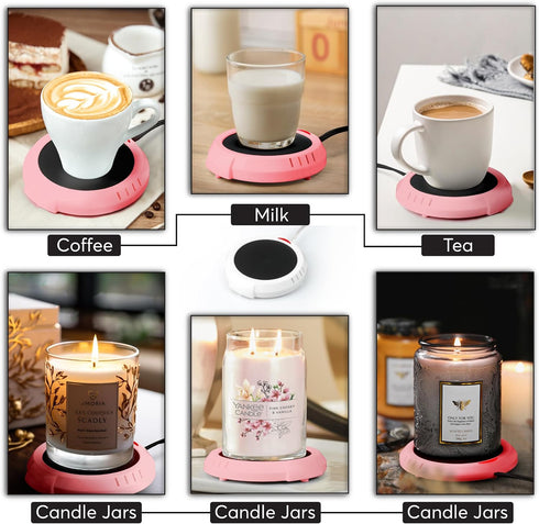 Large Candle Warmer Plate - Safely Releases Scents without Flame, Used as Candle Jar Warmer, Coffee, Mug, Cup, Tea