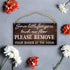 Since Little Fingers Touch Our Floor, Please Remove Your Shoes at The Door Hanging Sign Wall Art Home Decor
