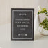 ANGEL & DOVE Set of 2 Black Funeral Memory Table Signs for Condolence Book, Memorial, Celebration of Life