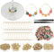 MOMOTONX 60 Set DIY Wine Glass Charms, 1040 Letter Beads 300 Gold Bead