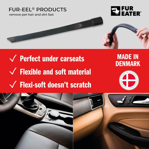 18.1 1 1/4 1 3/8 (32 35 mm), FUR-EEL Vacuum Crevice Tool, Extra Long in Flexible Attachment, Fits Round Hoses