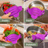 Kitchen Gizmo Snap N Strain Pot and Pasta Strainer - Adjustable Silicone Clip On Strainer for Pots, Pans, Bowls, Purple