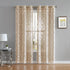 Warm Home Designs Pair of Standard Length 38" x 84" Linen Gold Color Knitted Lace Curtains with 6 Grommets