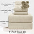 8 Set-2 Sheets,2 Towels,4 Washcloths-600GSM Piece Large Camel Family Bath Towel Oversized Bath Towel Hand Soft Highly