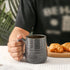 15 OZ Set 6 HASENSE Ceramic Coffee Mugs - Large Coffee Cups of with Handle for Hot Beverages, Porcelain Latte Mugs