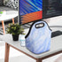 CM Soft Neoprene Tote Picnic Bag Lunch Container Organizer for Outdoor Travel (Blue Marble Pattern)