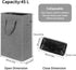 Chrislley 45L Slim Laundry Hamper Narrow Laundry Basket with Handle Foldable Dirty Clothes Portable Skinny Hamper Organizer Storage Bins (22 inches, Upgrade Grey) by Chrislley