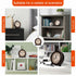 RODH Battery Alarm Clock,Night Light,Vintage Hangable Super Silent Non Ticking Analog Table Clock for Bedroom Bedside