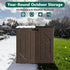 30 Gallon Outdoor Storage Box, Waterproof Resin Deck Box Organizer for Patio Cushion Storage, Lockable Outside