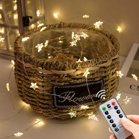 Shimmer forest 40 13ft Twinkle Star String Lights LED Spring Garden Decorative Indoor Outdoor Fairy Light USB & Battery
