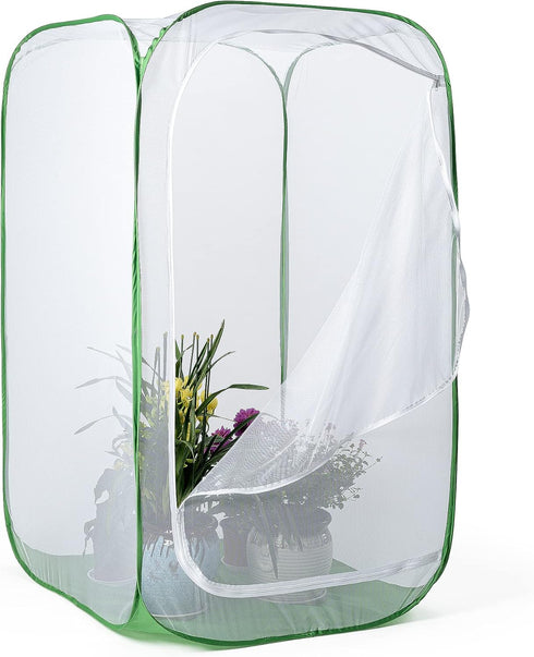 48" 28 28 48 Inches Outdoor Mesh Plant Enclosure, Mesh Plant Cover for Pests, Bird and Pest Protection Guard for Fruit