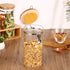 Glass Coffee Storage Container with Bamboo Shelf, 2PCS 49oz Airtight Sealed Jar with Clamp Lid & Spoon