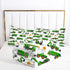 Set Sets Set 1 1 Comforter Green Tractor: Twin Size Cartoon Excavator Truck Car Bedding for Boys Kids Teens Toddler
