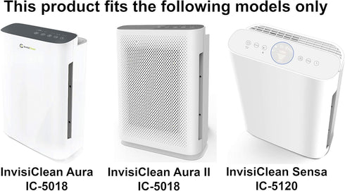 InvisiClean Replacement Activated Carbon Prefilter, 4 Pack, Compatible with InvisiClean Aura IC-5018 and Sensa IC-5120