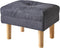 YMYNY 15.75" Small Foot Stool Ottoman, Footrest with Sponge Soft Padded Seat,