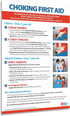 ZOCO Choking First Aid Poster - Heimlich Maneuver Chart for Infant, Child, Adult - Laminated 12x18