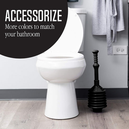 JS Jackson Supplies Professional Bellows Accordion Toilet Plunger, High Pressure Thrust for Heavy Duty Clogs