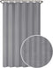 Zenna Home Ultimate Striped Waterproof Fabric Shower Curtain or Liner, 70" x 72" Grey