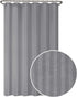 Zenna Home Ultimate Striped Waterproof Fabric Shower Curtain or Liner, 70" x 72" Grey