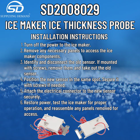 Supplying Demand 2008029 Ice Machine Thickness Sensor - Replaces SY1605WP, QY0424A, JC0495