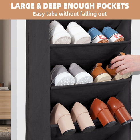 Closet 1 Pack STORAGE MANIAC Over the Door Shoe Organizer Heavy-Duty Large Deep Pocket Hanging Shoe Organizer Shoe Rack