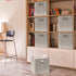 Simple Houseware 6 Pack Printing Fabric Cube Storage Bin with Handle - Gray