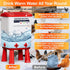 7L 4 Summer Heated Chicken Waterer, Chicken Water Heater Bucket for Winter with Nipple Drinkers, Anti-Freezing, Winter