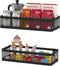 PUSDON Wall Mount Hanging Storage Baskets Organizer, Metal Wire Bin Rack for Kitchen, Bathroom, Shower, Spice Shelf,