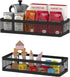 PUSDON Wall Mount Hanging Storage Baskets Organizer, Metal Wire Bin Rack for Kitchen, Bathroom, Shower, Spice Shelf,
