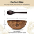 Coconut Bowls and Wooden Spoons Set of 2, Natural Hand-Crafted Vegan-Friendly Kitchen Utensils for Salad