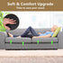 moonoom 22"x22" (2 Couch Cushion Support, Black Sofa Cushion Sagging Repair, Curved High Density Foam Replacement
