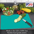 Cut N' Funnel Multi-Color Flexible Plastic Cutting Board Mats, 4 Pack, BPA Free, 11.5” x 15”