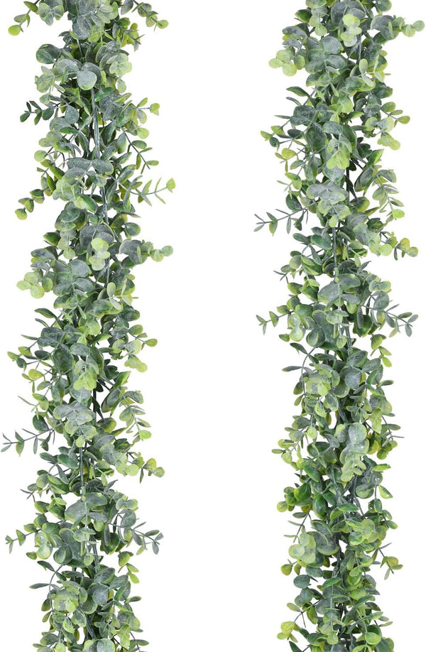 Lvydec 2 Pack Artificial Eucalyptus Garland, 5.5 Feet/Strand Fake Greenery for Wedding Decor