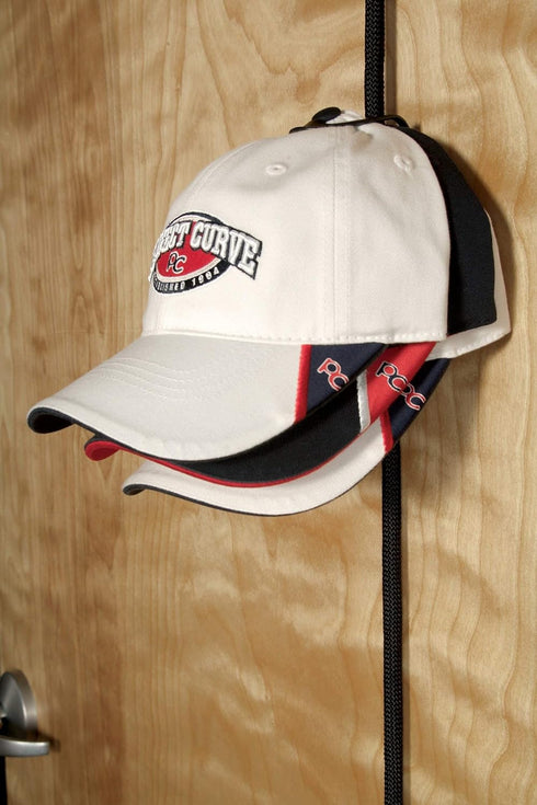 Perfect Curve Cap Rack System 36, Black – Baseball Cap Organizer with 12 Clips