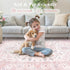 5x7 LIVEBOX Pink Washable Area Rug - Large Vintage Tribal Living Room Non-Slip Indoor Carpet for Bedroom, Low-Pile