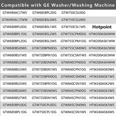 WH02X24399 Washer Lid Lock Strike and WH01X24381 Bezel Compatible for GE Hotpoint Top Washer Replacement Parts