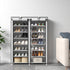 7-Tier Closet 28 JIUYOTREE Shoe Rack Storage Organizer with Dustproof Cover Cabinet Shelf Holds up to Pairs for Doorway