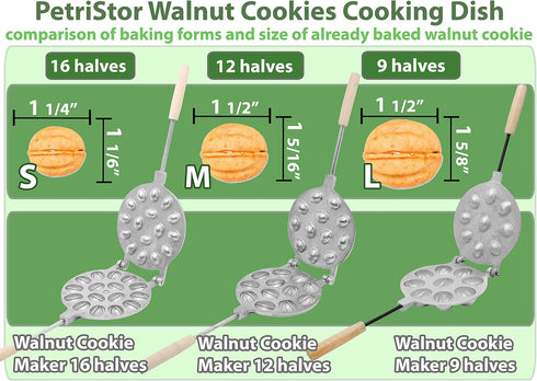 12 Walnut Cookie Mold Maker - Oreshki Mold Maker - Walnut Cookie Molds - Russian - Oreshki Maker