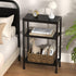 3 Narrow Side Table for Small Space, Tier Slim End Table, Thin Nightstand, Skinny Snack Couch Table, Sofa Bedside Table