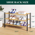 Closet, 3 Smiry Bamboo Shoe Rack for Tier Wooden Stackable Shoe Organizer, Free Standing Shoes Storage Shelf