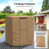 Mrrihand Waterproof Heavy Duty Central Air Conditioner Cover for Outside Units, Brown, Large AC Cover for Winter